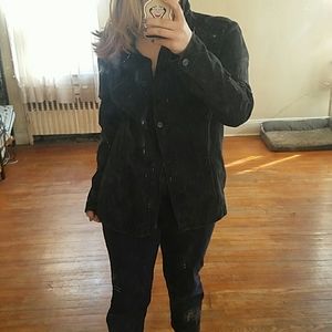 Black Full Length Distressed Jean Jacket